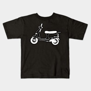 Vespa ET2/ET4 White Outline Kids T-Shirt